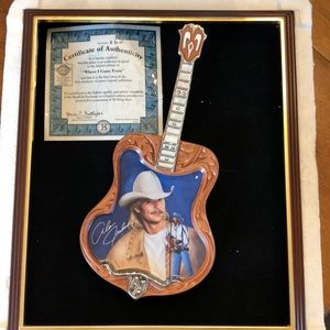 Alan Jackson collectible ceramic guitar